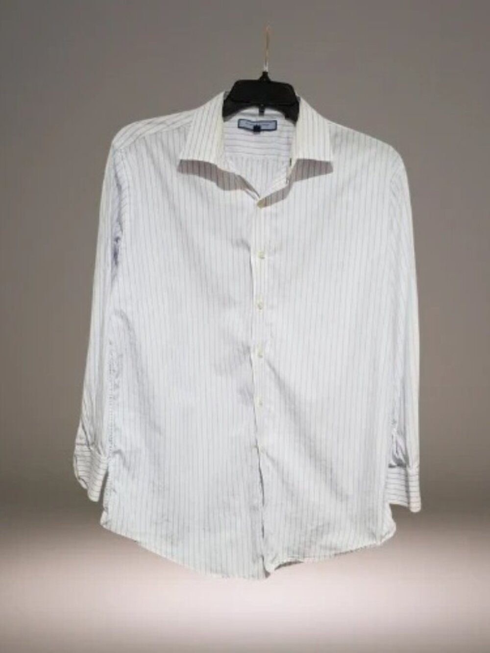 Tommy Hilfiger Ithaca Shirt Mens XL 17.5 32-33 Slim Fit Striped Button Down